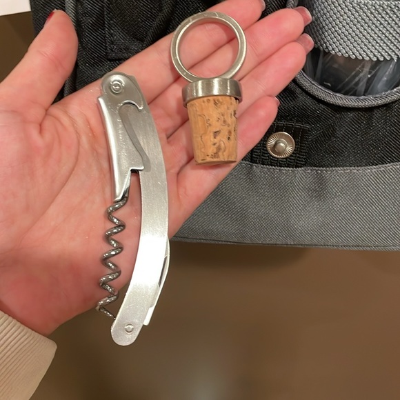NWT Picnic Time Insulated Barossa Wine Tote Bag w/ 2 glasses, cork, corkscrew. - Picture 7 of 11